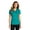 Tropic Blue, variant on Adult Female Women Plain Short Sleeves Polo Tropic Blue X-Small