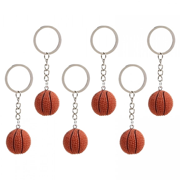 BESTSKY 6Pcs Basketball Keychains for Kids Party Favors Supplies School Carnival Prizes Party Bag Gift Fillers, Stress Relieve