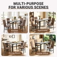 thumbnail image 2 of 5 Piece Dining Set, Modern Dining Table and Chairs Set for 4, Kitchen Counter Height Dining Table Set with 4 Upholstered Chairs, for Small Space, Breakfast Nook, D9265, 2 of 8