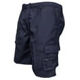 thumbnail image 3 of Zimjoy Mens Cargo Shorts Athletic Lightweight Breathable Casual Gym Work Mens Shorts Drawstring Elastic Waist Bermuda with Zipper Pockets Navy XL, 3 of 4