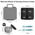 thumbnail image 3 of Lonchera Bento Pawtong con termo para sopa de 240 ml para niños, color gris, 3 of 5