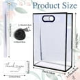 thumbnail image 2 of LIOUCBD 25PCS Transparent PVC Black Gift Bag with Handle, 25x18 x9cm Clear Gift Bags with Ribbon and 50 Thank You Cards, Rectangle Tote Bag Party Favor Bags for Valentines Wedding Party Baby Shower, 2 of 7