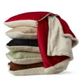 thumbnail image 3 of LCM Home Fashions, Inc. Micromink and Sherpa Throw/Pillow Black, 3 of 5