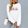 thumbnail image 5 of Sakmal Fall No Hoodie Womens Sweatshirts White Christmas Oversized Sweatshirts Fashion Christmas Trees Fall Fashion Tops, 5 of 6