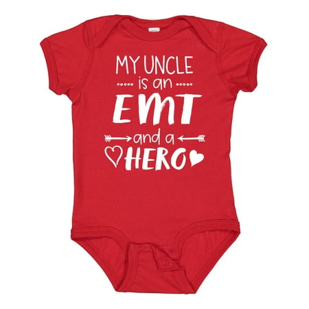 

Inktastic My Uncle is an EMT and a Hero Gift Baby Boy or Baby Girl Bodysuit