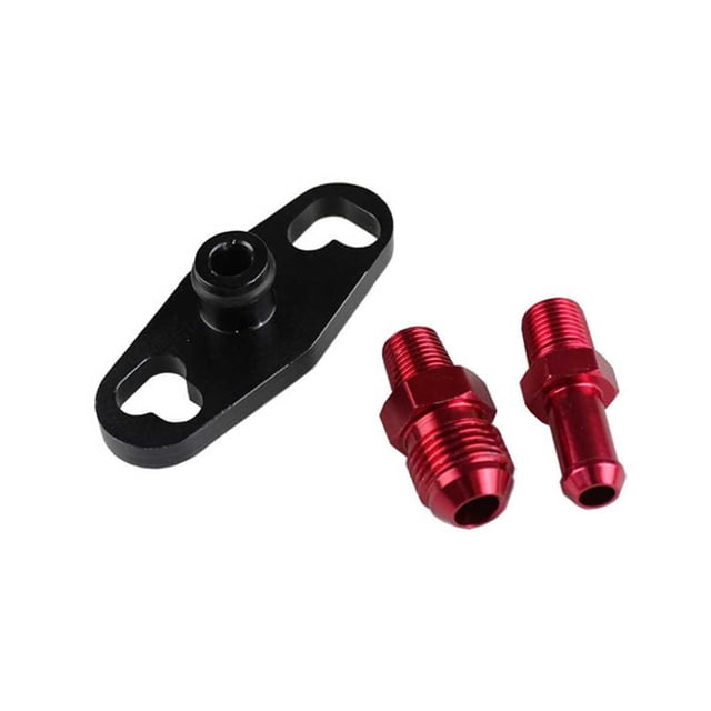 braveheart Fuel Rail Adapter Kit Aluminum Line Regulator Set Fitting Accessory Engine Parts Part Delivery Red Black Fittings