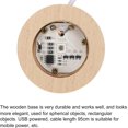thumbnail image 4 of MECCANIXITY LED Wooden Ball Stand Holders Displays Base 5x2cm Colorful Light Round USB Switch for Crystal Ball Stone, 4 of 5