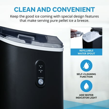 NewAir - 26 lb Countertop Nugget Ice Maker