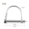 thumbnail image 2 of Pack Of 5 Locking Pins Tubular Folding Pin with Spring Lock, Galvanized(6 Sizes) 6*45, 2 of 9