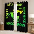 thumbnail image 2 of Castle Fairy Sport Motorcycle Blackout Curtains Set of 2 (52x84 Each) for Kids Children Teens,Car Theme Window Curtains,Abstract Graffiti Curtains and Drapes,Lightweight Room Decor, 2 of 6