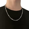 thumbnail image 2 of 1.5/2/2.5/3mm Woman Man Stainless Steel Barrel Square rolo Box Chain Necklace, 2 of 5