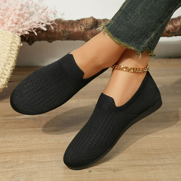 Tawop Womens Shoes Womens Dress Shoes Work Shoes Flats Mesh Casual Dress Black 9