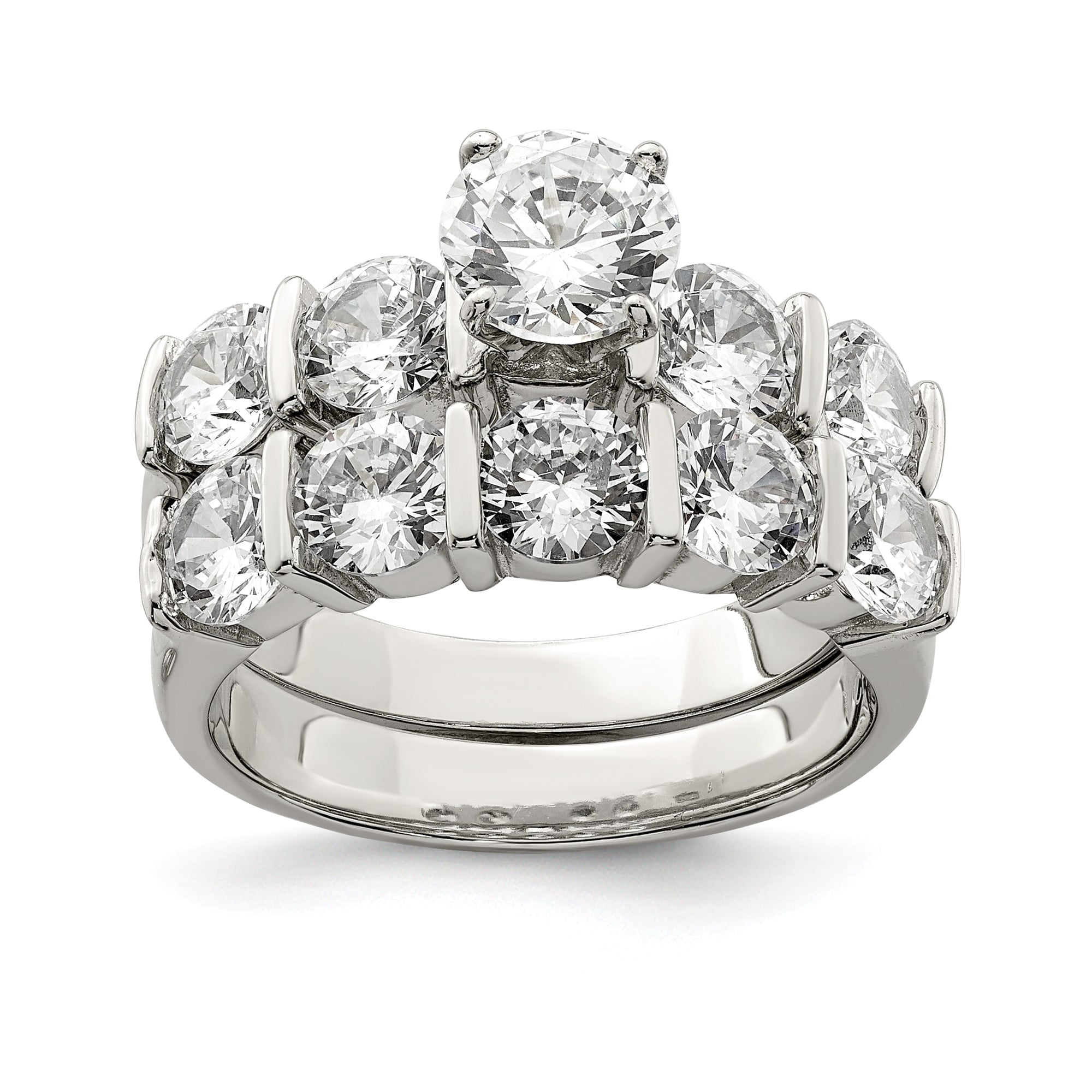 Bonyak Jewelry Sterling Silver Polished Twisted 1.75mm Womens Ring Size 8