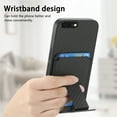 thumbnail image 5 of Magnetic Carbon Fiber Case for iPhone 8 Plus / iPhone 7 Plus with Holder Kickstand, Fiber Texture Wallet Phone Case with Card Holder Durable Military Grade Protection Cover, Black, 5 of 10