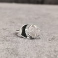 thumbnail image 6 of Natural Rose Quartz Ring, Rough Quartz Gemstone Ring, Birthstone, Crescent Moon, 925 Sterling Silver, Womens Ring, Christmas, Thanksgiving, Handmade, Statement Jewelry, Rough Gemstone Jewelry, 6 of 6