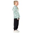 thumbnail image 5 of Kids' Hooded Pullover Sweatshirt Casual Tops Long Sleeve Print Hoodies Pocket Cute Cartoon Llama Pattern, 5 of 9
