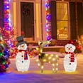 thumbnail image 3 of 5pcs LED Light up Penguin & Deer Christmas Acrylic Garden Stake Set - Luminescent Outdoor Holiday Decor, DIY Assembly Snowman & Deer Yard Decoration, for Lawn, Garden & Porch Use, white, 3 of 5