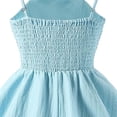thumbnail image 5 of Bigetiay Girls Dress Sleeveless Tiered Swing A-Line Spaghetti Strap Blue Dress For Girls Cute Midi Smocked Summer Dresses, Size 8Y-16Y, 5 of 6