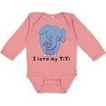 thumbnail image 3 of Inktastic I Love my TiTi Elephant Blue Purple Boys or Girls Long Sleeve Baby Bodysuit, 3 of 5