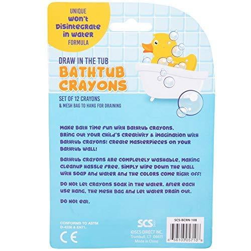Set of 12 Draw in the Tub Colors with Bathtub Mesh Bag SCS Direct Bath Crayons Super Set