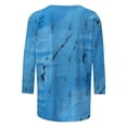 thumbnail image 5 of Jusqu'à 30 % de Réduction DYTTDG T-shirt Grande Taille pour Femmes Manches 3/4 Hauts Imprimés Col Rond Blouse Décontractée Ample Hauts pour Femmes, 5 of 5