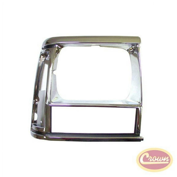 Crown Automotive 55034078 CAS55034078 HEADLAMP BEZEL (BLACK/CHROME - RIGHT) Fits select: 1991-1996 JEEP CHEROKEE, 1991-1992 JEEP COMANCHE