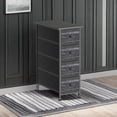 thumbnail image 6 of Narrow Dresser Storage Tower with 4 Drawers, Slim Dresser Chest of Drawers with Steel Frame, Wood Top, Golden Knobs, for Bedroom, Bathroom, Small Spaces, Laundry, Closet,, 6 of 14