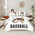 thumbnail image 4 of Homewish Gamer Baseball Boy 3 Pieces Queen Comforter Set,Sport Theme Ultra Soft Bedding Sets,Ball Gaming Bedding Comforter Set,Super Cozy Room Decor,Reversible, 4 of 8