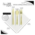 thumbnail image 5 of Silverware Disposable Sets for Parties Set of 60 - Pre Rolled Disposable Cutlery Individually Wrapped Plastic Utensils Set with Napkins for Weddings, Anniversaries, and Events, 5 of 7