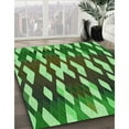 thumbnail image 3 of Ahgly Company Machine Washable Indoor Rectangle Transitional Green Area Rugs, 3' x 5', 3 of 7