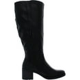 thumbnail image 2 of Baretraps Womens Cyra Faux Leather Block Heel Knee-High Boots, 2 of 3
