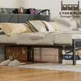 thumbnail image 5 of Furnulem Queen Bed Frame with LED Lights, Upholstered Platform Bed Frame with Charging Station & USB Port for Adult, 1000lbs Support, 5 of 11