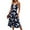 Dark Blue, variant on Women'sV-Neck Sleeveless Printed Print Mid Claf Dresses +Belt Navy,10 Fall Dresses for 2022 Spring Winter