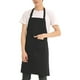 thumbnail image 3 of Delantal de trabajo de servicio, delantal de camarero de cafetería negro unisex Delantal de trabajo de camarero Características de vanguardia, 3 of 8