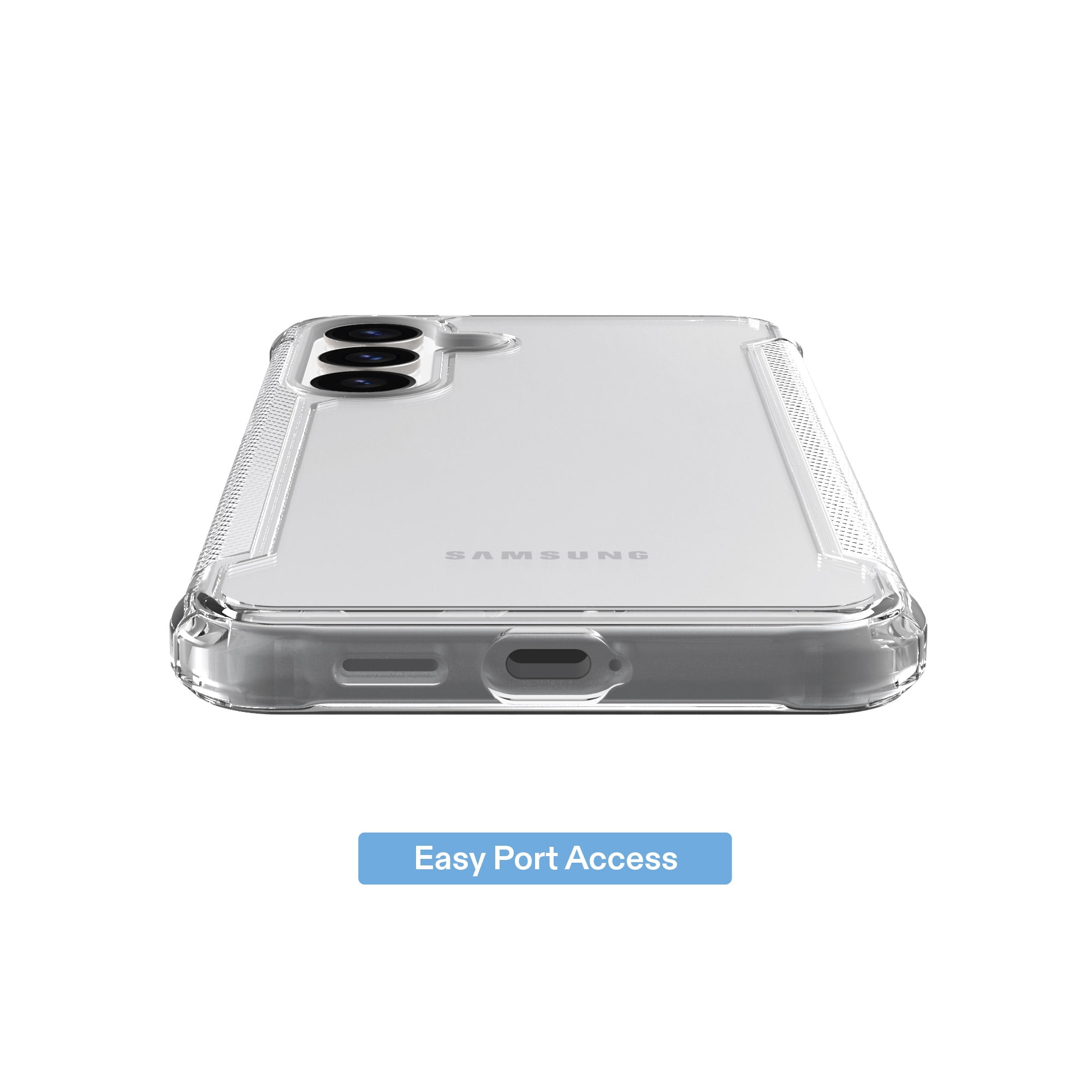 onn Dual-Layer Phone Case for Samsung Galaxy S25 / Samsung Galaxy S24 - Clear