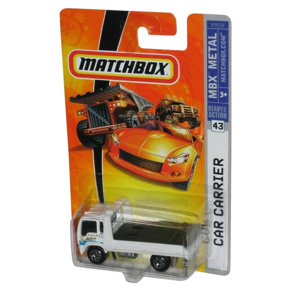Matchbox MBX Metal (2007) White Car Carrier Toy Vehicle #43