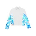 thumbnail image 4 of Sxiwei Kids Girls Athletic Sport Jacket Zipper Figure Ice Skating Training Top Long Sleeve Sparkly White 4, 4 of 6