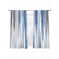 thumbnail image 2 of Abstract Grey Sheer Curtains 63 Inches Long 2 Panels Blue Mottled Gradient Texture Farmhouse Light Filtering Semi Sheer Window Curtains Drapes for Bedroom Living Room 52"x63", 2 of 7