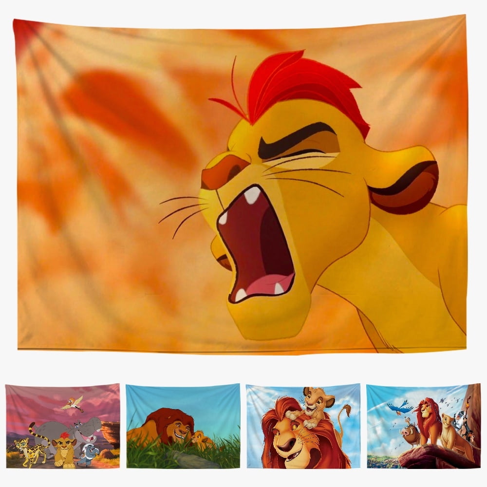 The Lion King Simba Throw Blanket Novelty Blanket Portable for Xmas