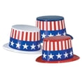 thumbnail image 2 of Beistle Club Pack of 25 Red, White and Blue Patriotic Topper Costume Hat - Adult One Size, 2 of 2