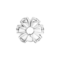 thumbnail image 3 of 925 Sterling Silver Clear Crystal Flower Spacer Clip Charm Bead for Bracelet Charms Bangle Pendant Jewelry, 3 of 4