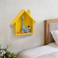 thumbnail image 4 of Little House Wall Shelf Wooden Storage Rack, Cute Decorative Display Stand for Solid Wood Walls, Bedroom Dining Room Office, Space-Saving Versatile Organization and Display Shelf, 4 of 6