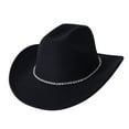 thumbnail image 4 of Women Glitter Silver Black Western Cowboy Hat - Rhinestone Fringe, Adjustable Fit, One Size, Polyester, Sparkly Party Accessory, 4 of 4