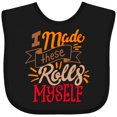 thumbnail image 3 of Inktastic Thanksgiving I Made These Rolls Myself with Banner Boys or Girls Baby Bib, 3 of 4