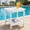 White, variant on DEAUL 2 Tier Adirondack HDPE Outdoor Side Table, Square All Weather Patio End Table for Deck Garden Pool, Easy Assembly (1  Pack, Blue)