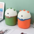 thumbnail image 3 of Plastic Mini Wastebasket Cartoon Trash Can with Lid Waste Garbage Bin for Kitchen, 3 of 8