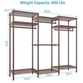 thumbnail image 3 of VIPEK V5i Garment Rack Heavy Duty Clothes Rack, 68.9" L x 15.7" W x 76.4" H, Bronze, 3 of 9