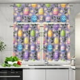 thumbnail image 2 of St. Patrick''s Day Kitchen Curtain Sets with Valance Green Hat＆Balloon 36 Inch Length Bar Cafe Curtains Window Tiers with Rod Pocket Curtain Valance,Irish Party Home Decor,3 Piece Set, 2 of 4