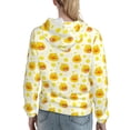thumbnail image 7 of Uemuo Ducky Cartoon Pattern Women's Hoodie with Eye-catching Drawstrings- Casual Pullover Hoodie with Kangaroo Pocket, Stylish Hooded Sweatshirt-Small, 7 of 7