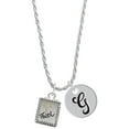 thumbnail image 1 of Delight Jewelry Two-tone Shadow Box ''Faith'' with Cross Silvertone Script Initial Disc - G - Charm Necklace, 20"+3", 1 of 4